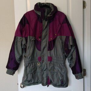 COULOIR Men's Vintage Ski Jacket Gray Purple Size 44 XL